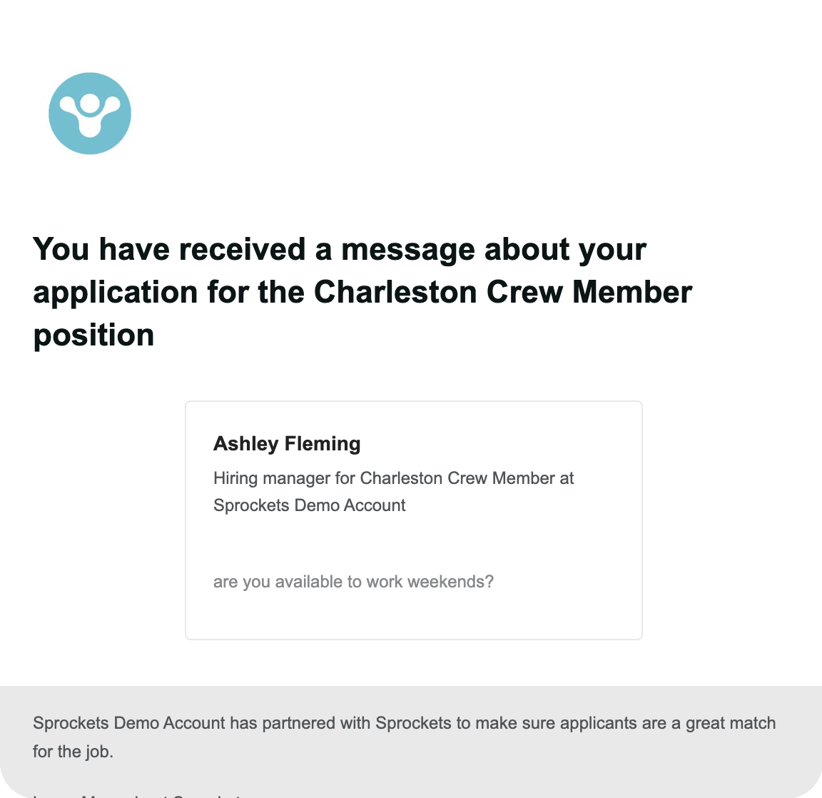 Set Notification Preferences - Email Message Notification Candidate Application screenshot