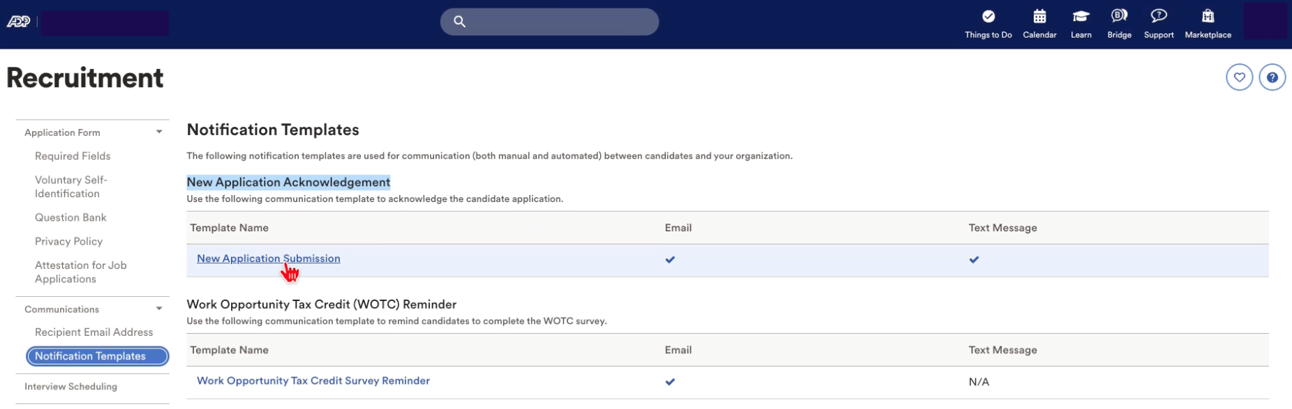 Integration setup screenshot
