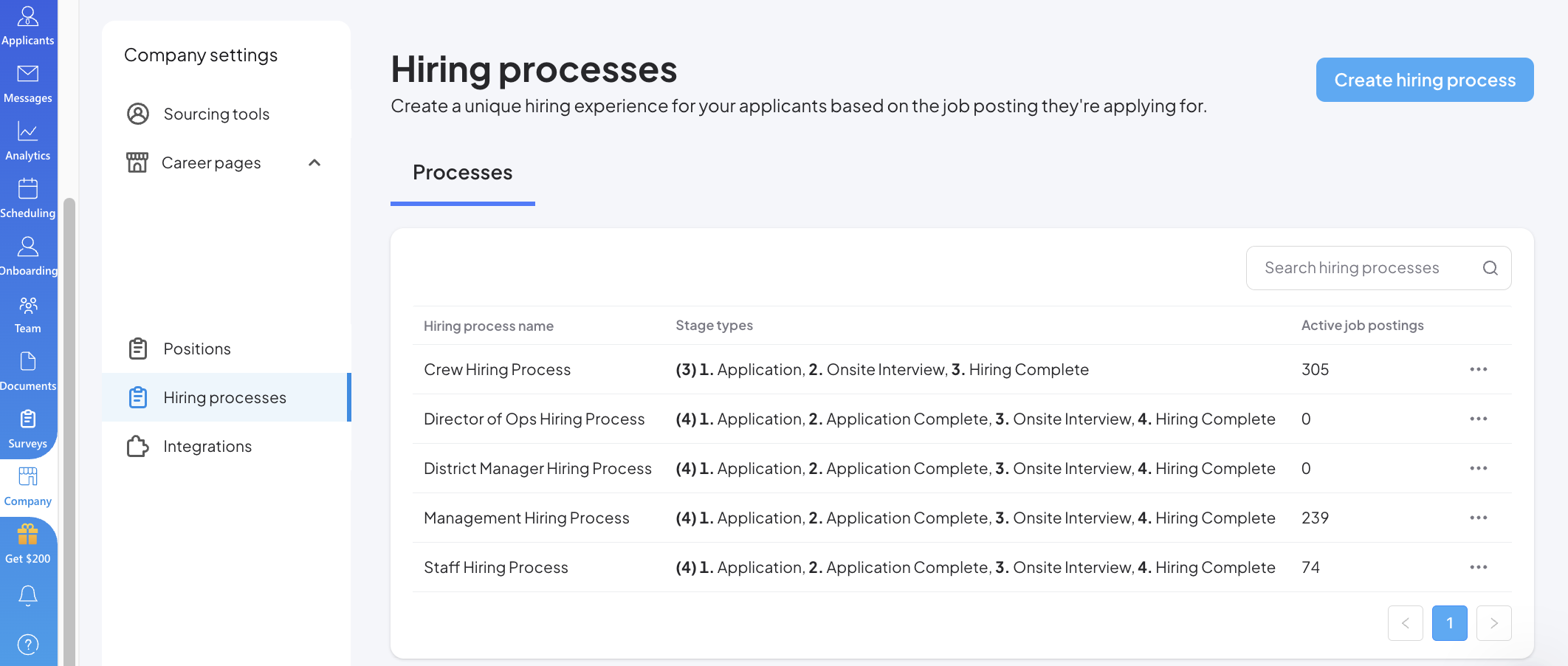Integration setup screenshot