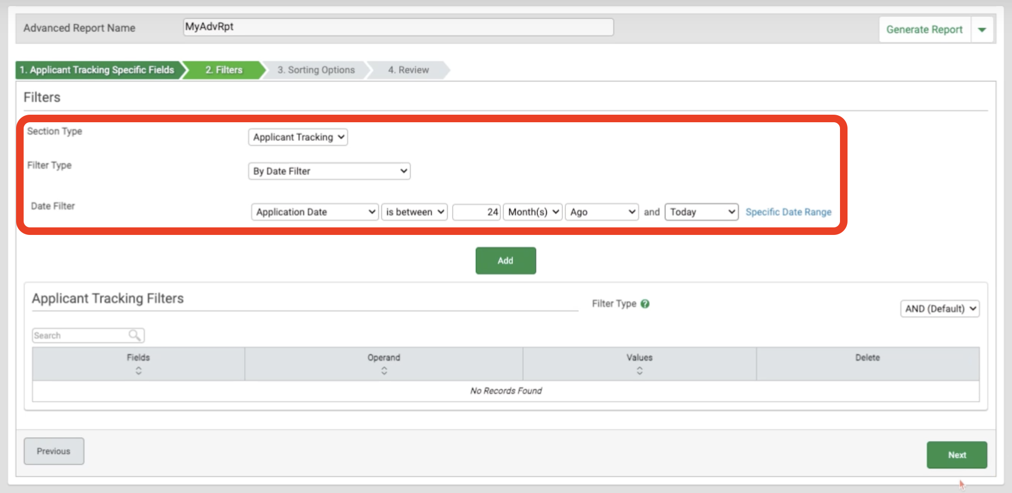 Integration setup screenshot