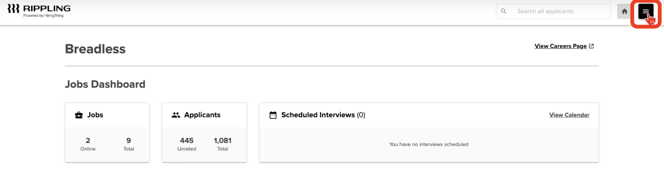 Integration setup screenshot