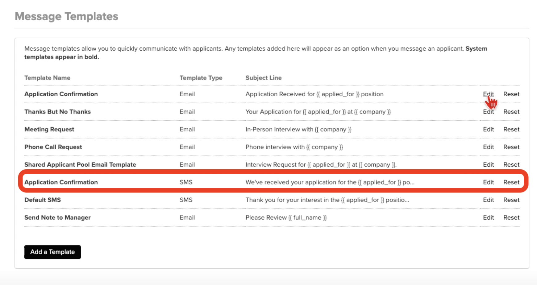 Integration setup screenshot