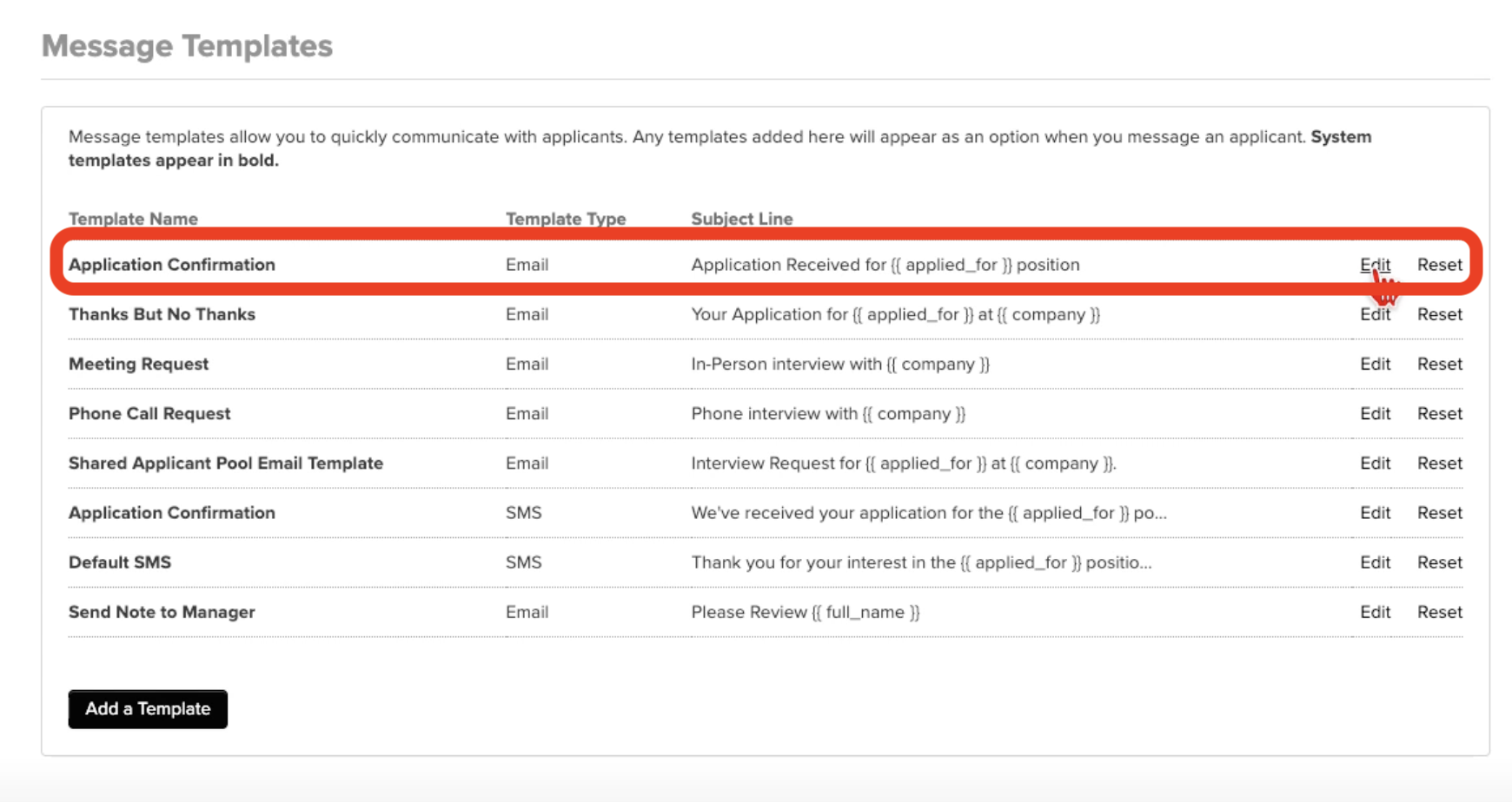 Integration setup screenshot
